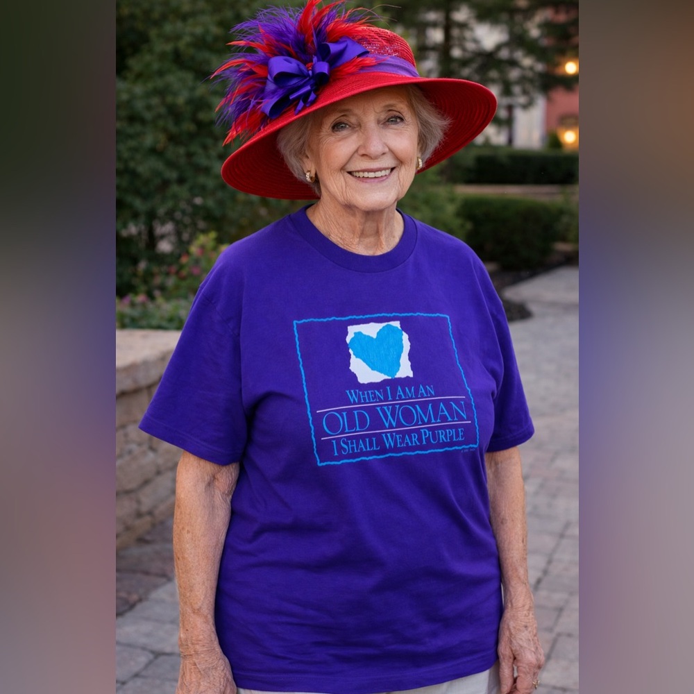 Vintage Red Hat Society Purple Tee
